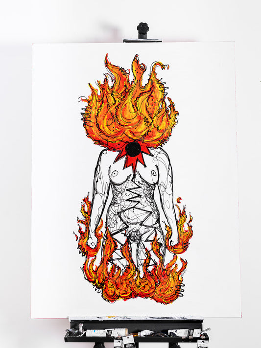 Anger - Mixed Media Original