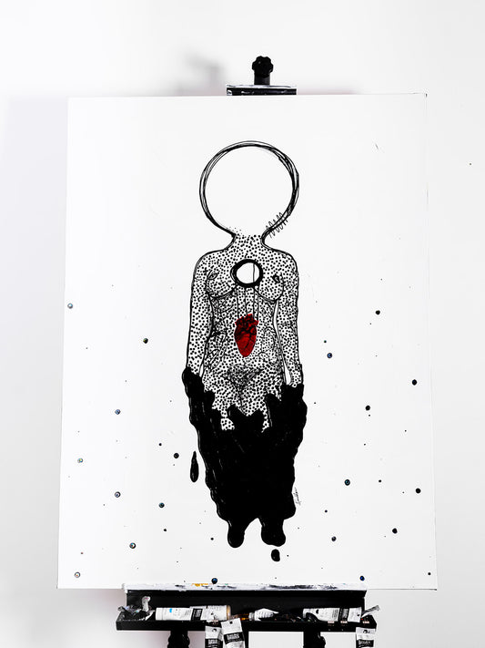 Fear - Mixed Media Original