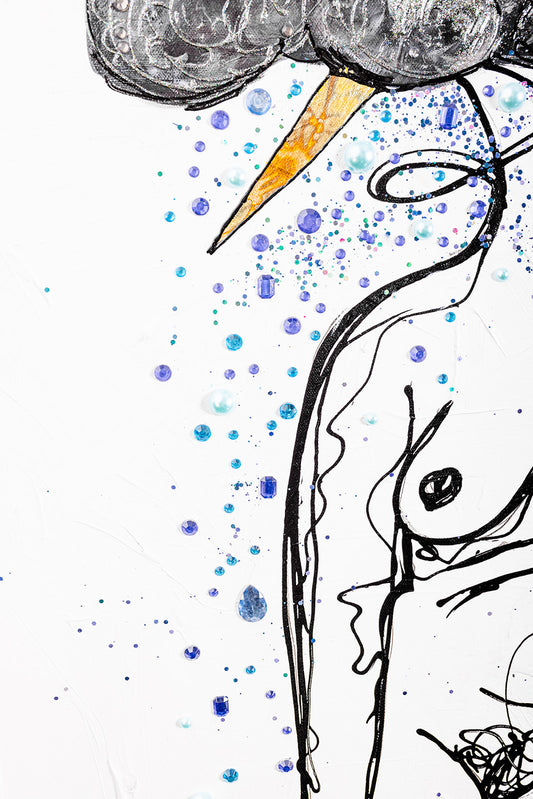 Sadness - Mixed Media Original