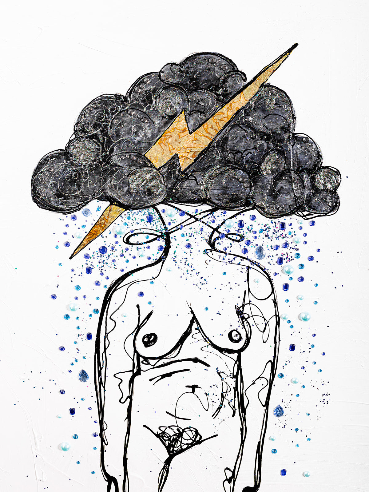 Sadness - Mixed Media Original