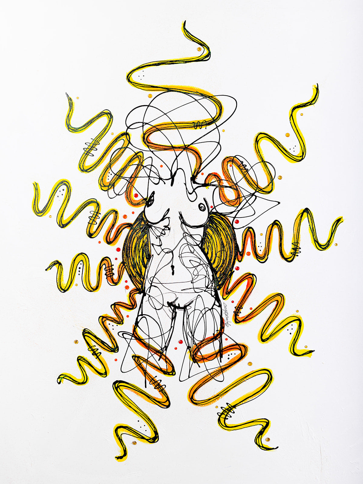 Happiness - Mixed Media Original