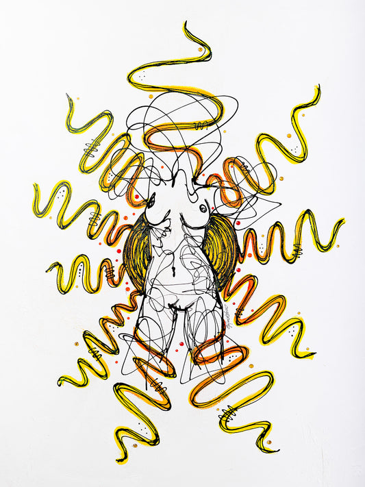 Happiness - Mixed Media Original