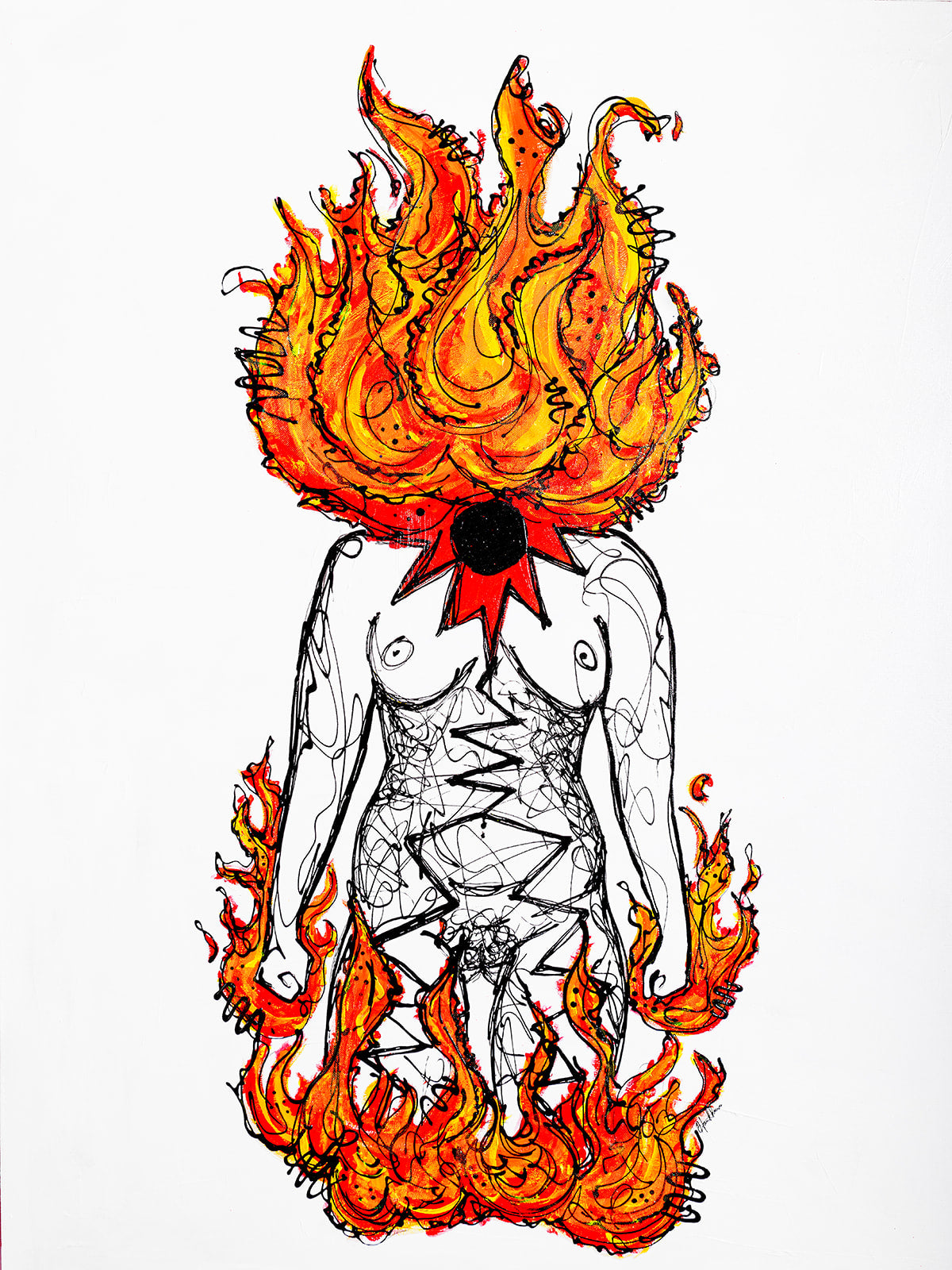 Anger - Mixed Media Original