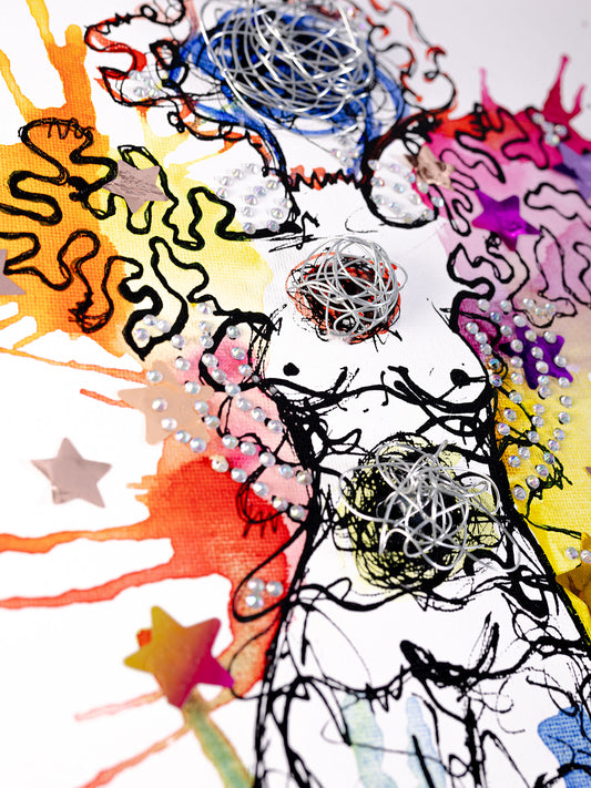 The Anxious Creative Mixed Media Original