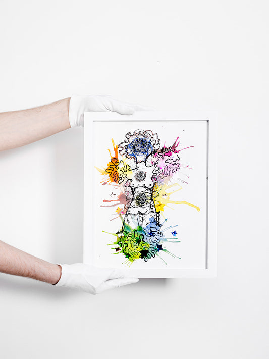 The Anxious Creative Mixed Media Original