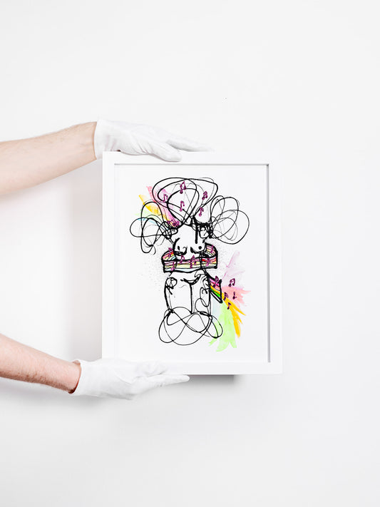 Proud Study Mixed Media Original