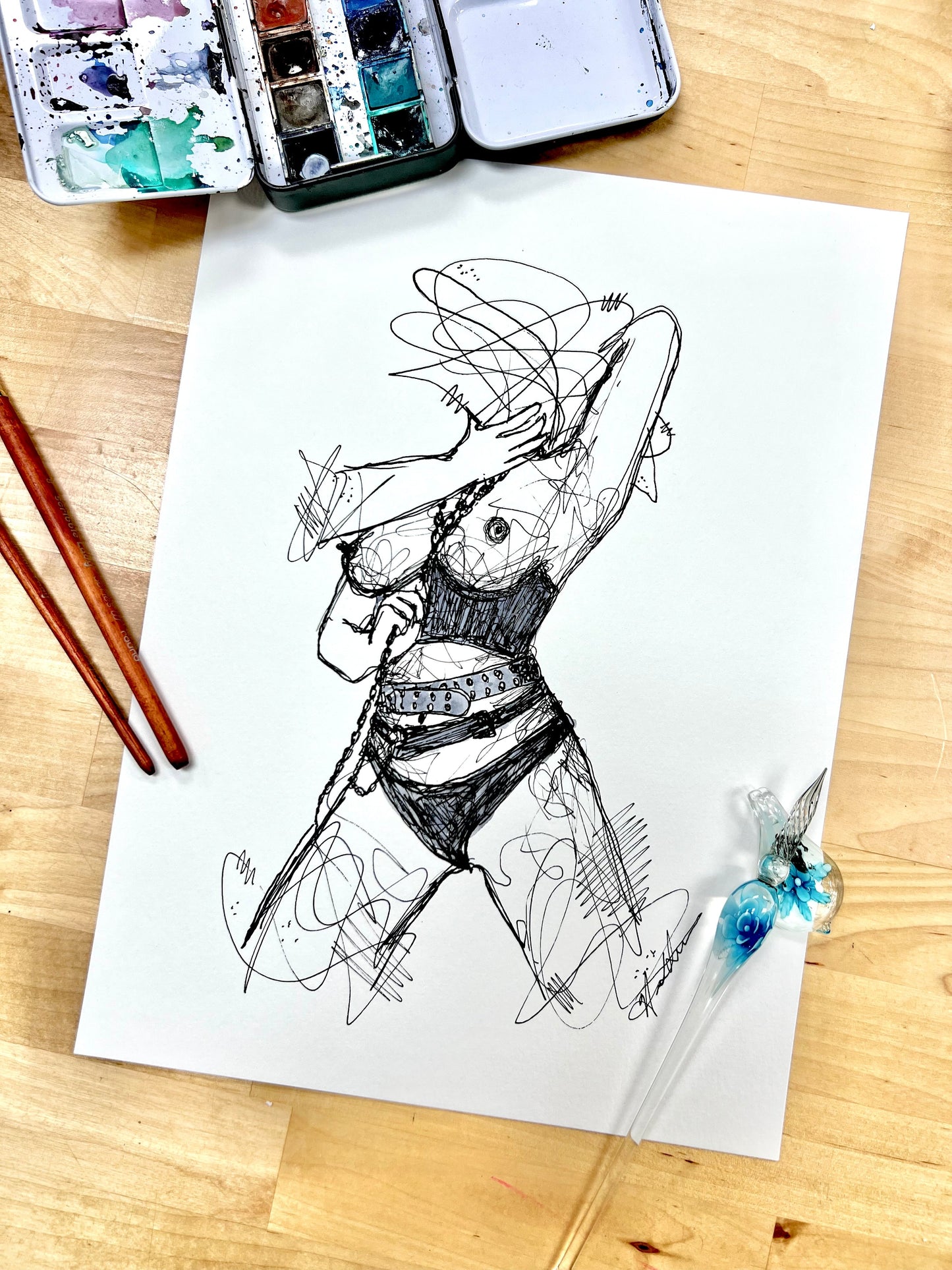 "Choke" Unframed Original