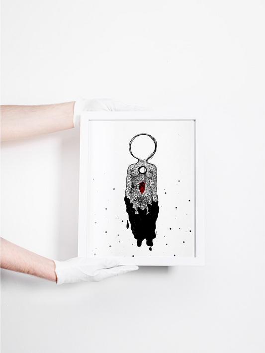 Fear - 1/1 Framed Canvas Print