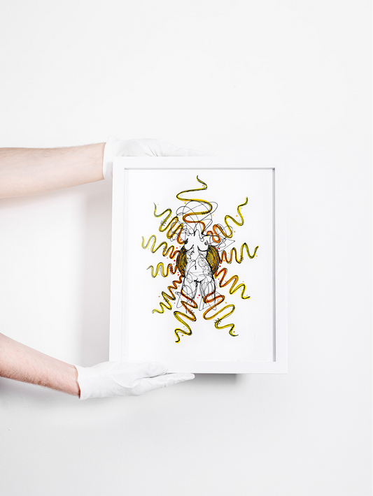Happiness - 1/1 Framed Embellished Print
