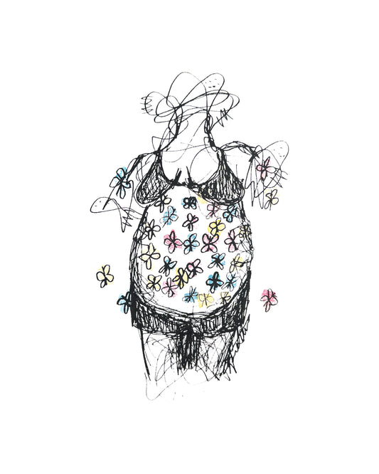 "Butterflies in my Stomach" Framed Original