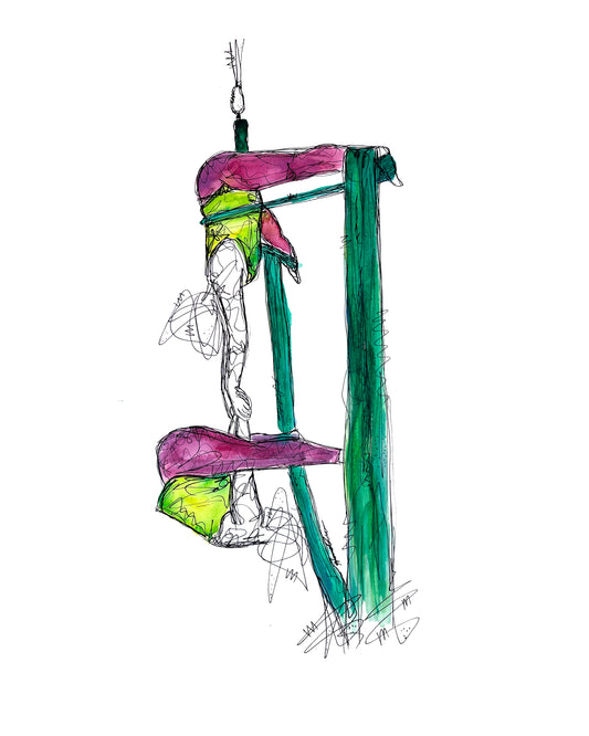 "Dani and Sondra - Cross Back Straddle Double Invert" Limited Edition Print