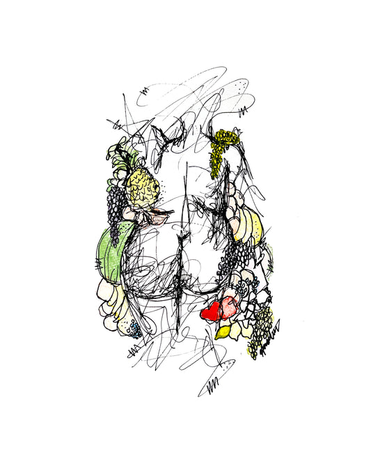 "Fruit Goddess" Framed Original