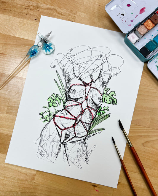 "Bound by Desire" Unframed Original