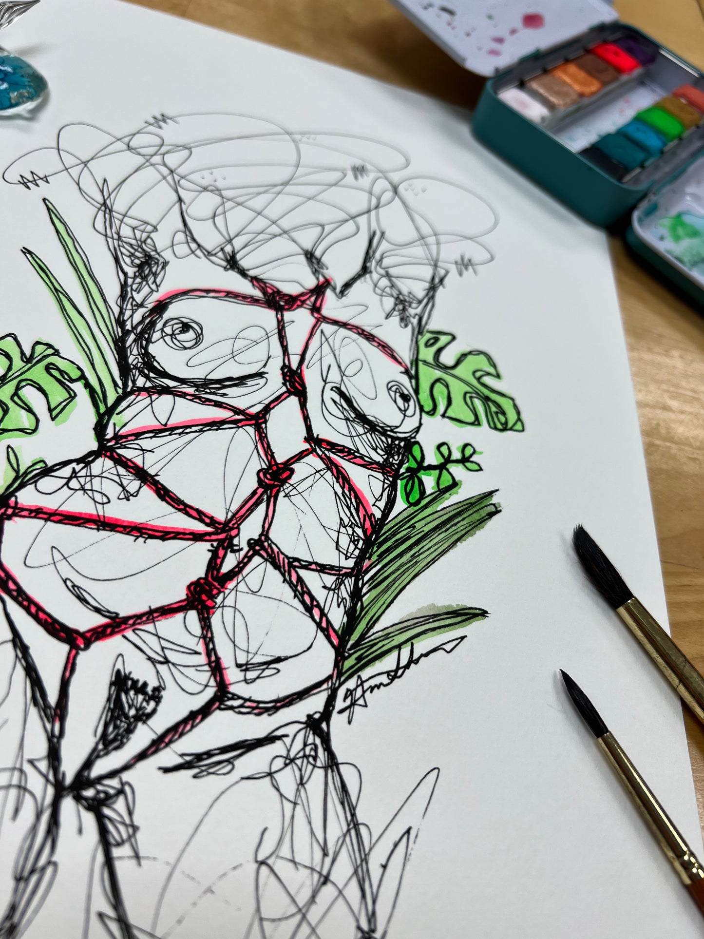 "Bound by Desire" Unframed Original