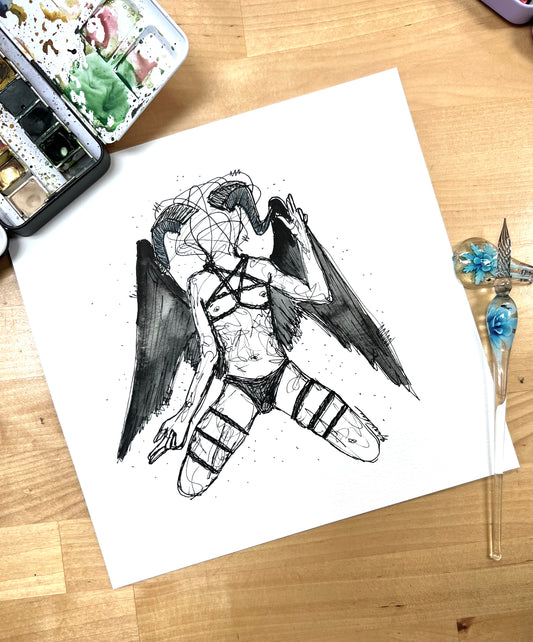 "Ode to Baphomet" Unframed Original