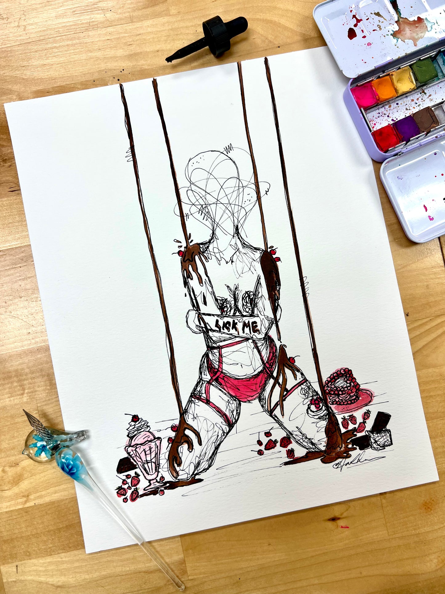 "Lick Me" Unframed Original