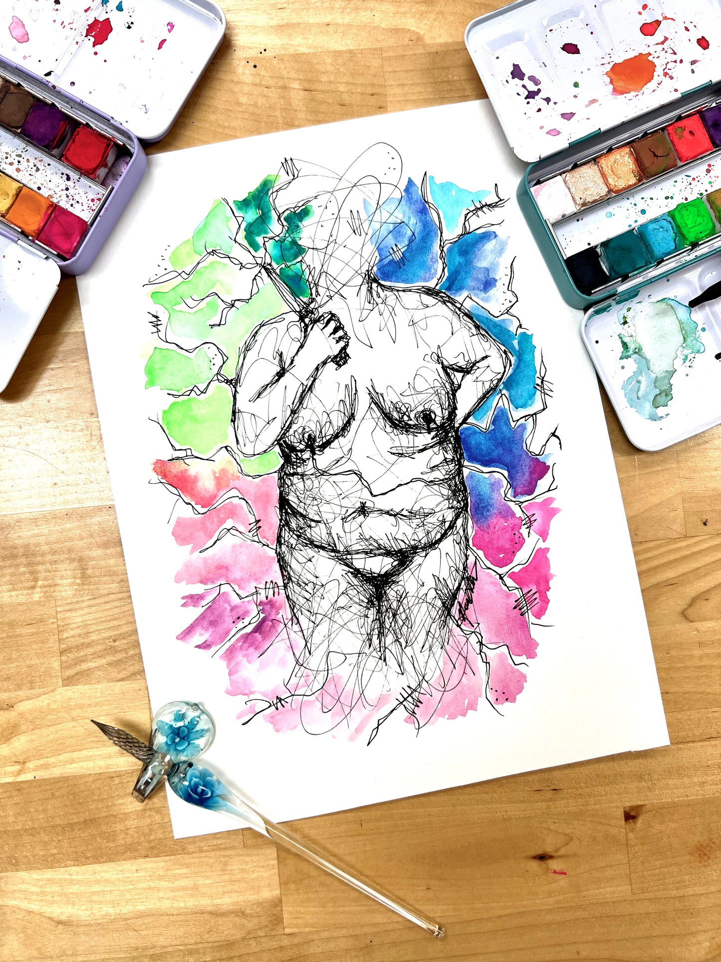 "Zap" Unframed Original