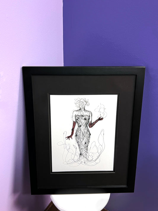 "Sorceress of Spiders" Framed Original