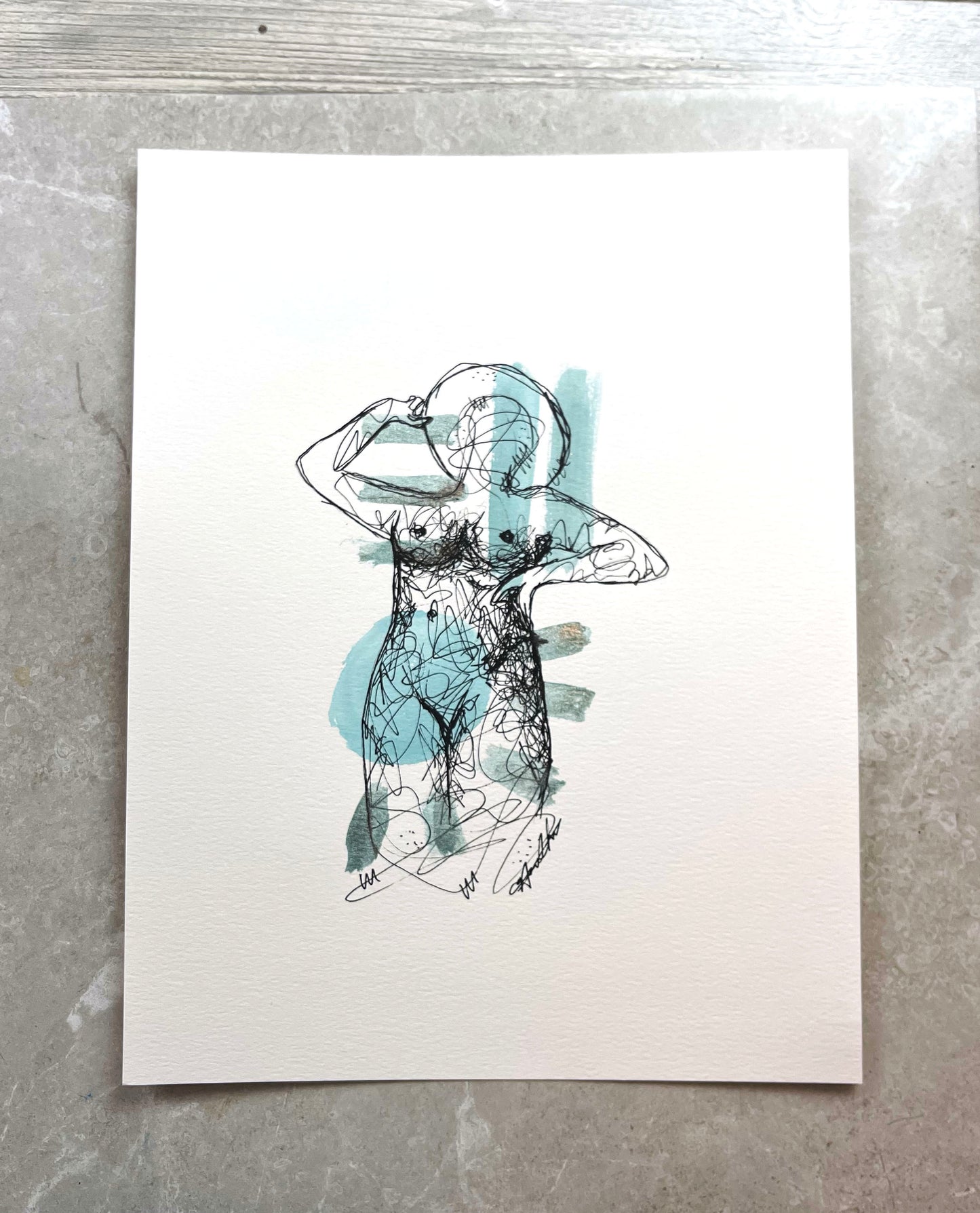 "Athiete" Framed Original