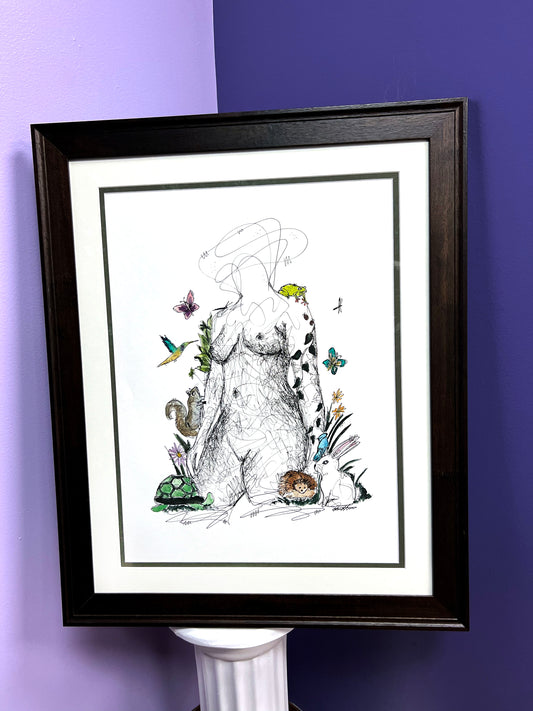 "Goddess of the Forest" Framed Original