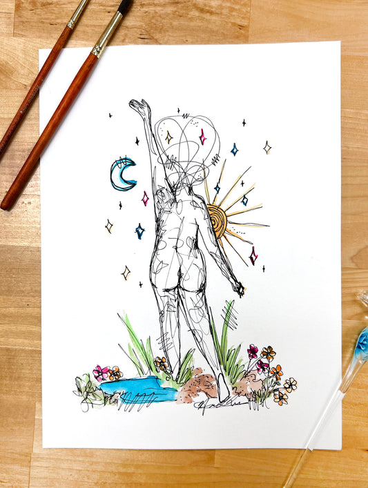 "Heaven & Earth" Unframed Original