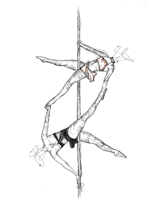 "Alyssa and Shaniah Shine - Double Scissor Sit" Limited Edition Print