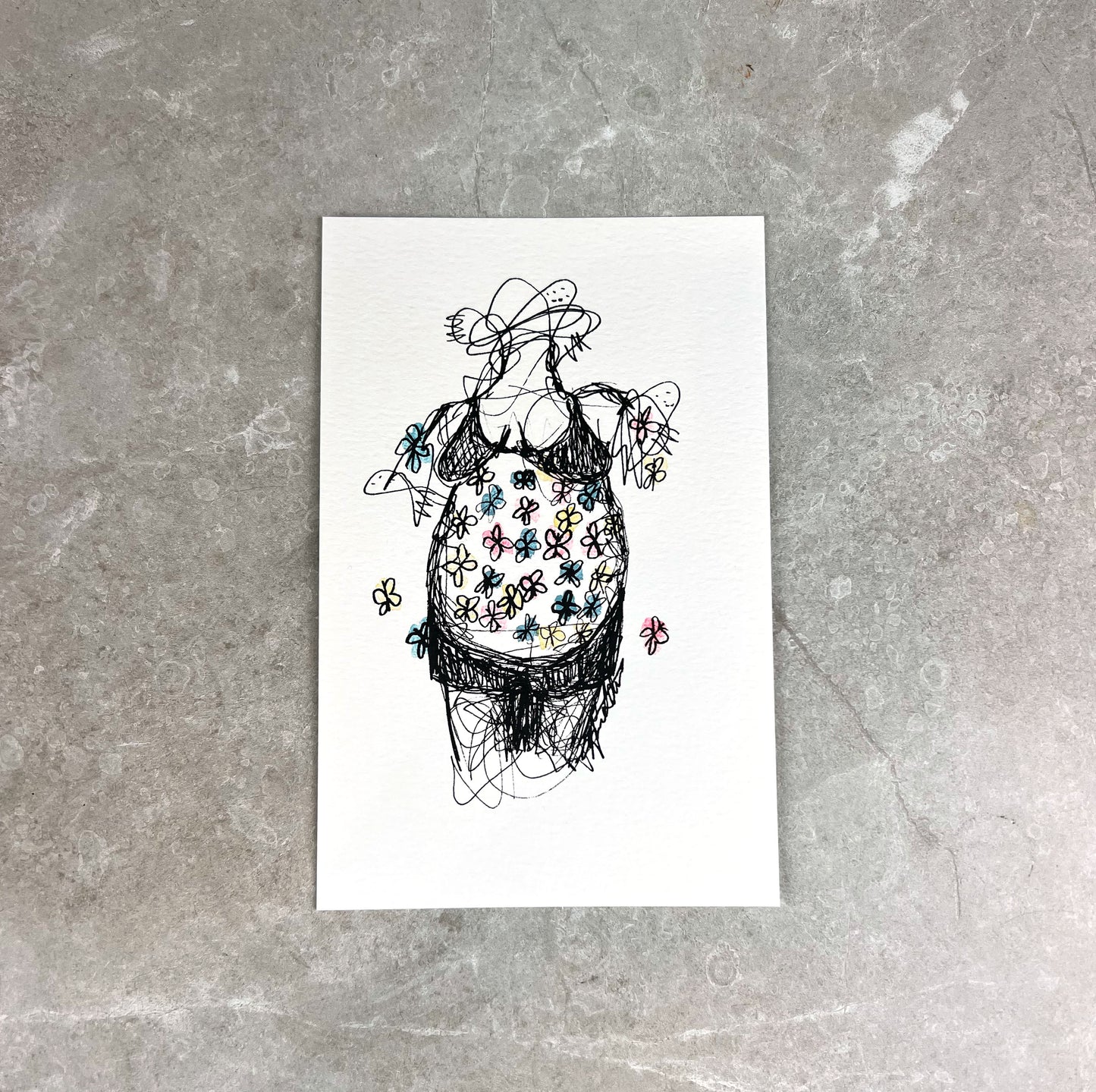 "Butterflies in my Stomach" Framed Original