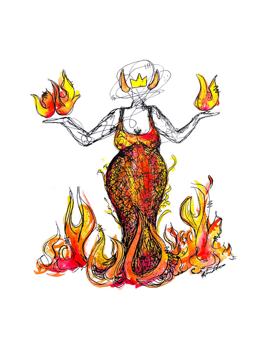 "Sorceress of the Inferno" Limited Edition Print