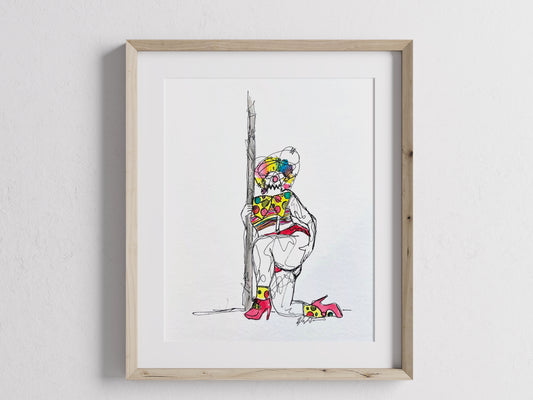 "Nix-Sassy Evil Clown" Limited Edition Print