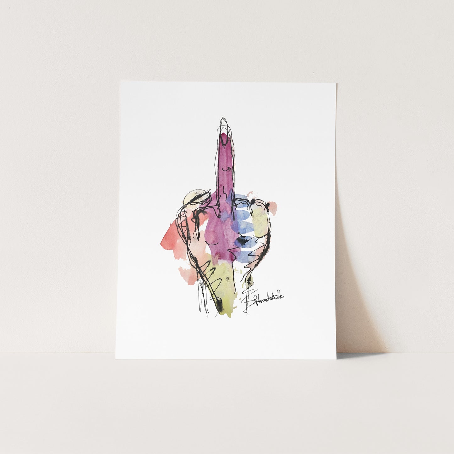 "Middle Finger" Open Edition Print