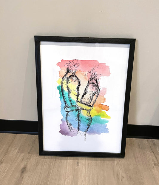 "Attachment" Framed 18"x24" Print