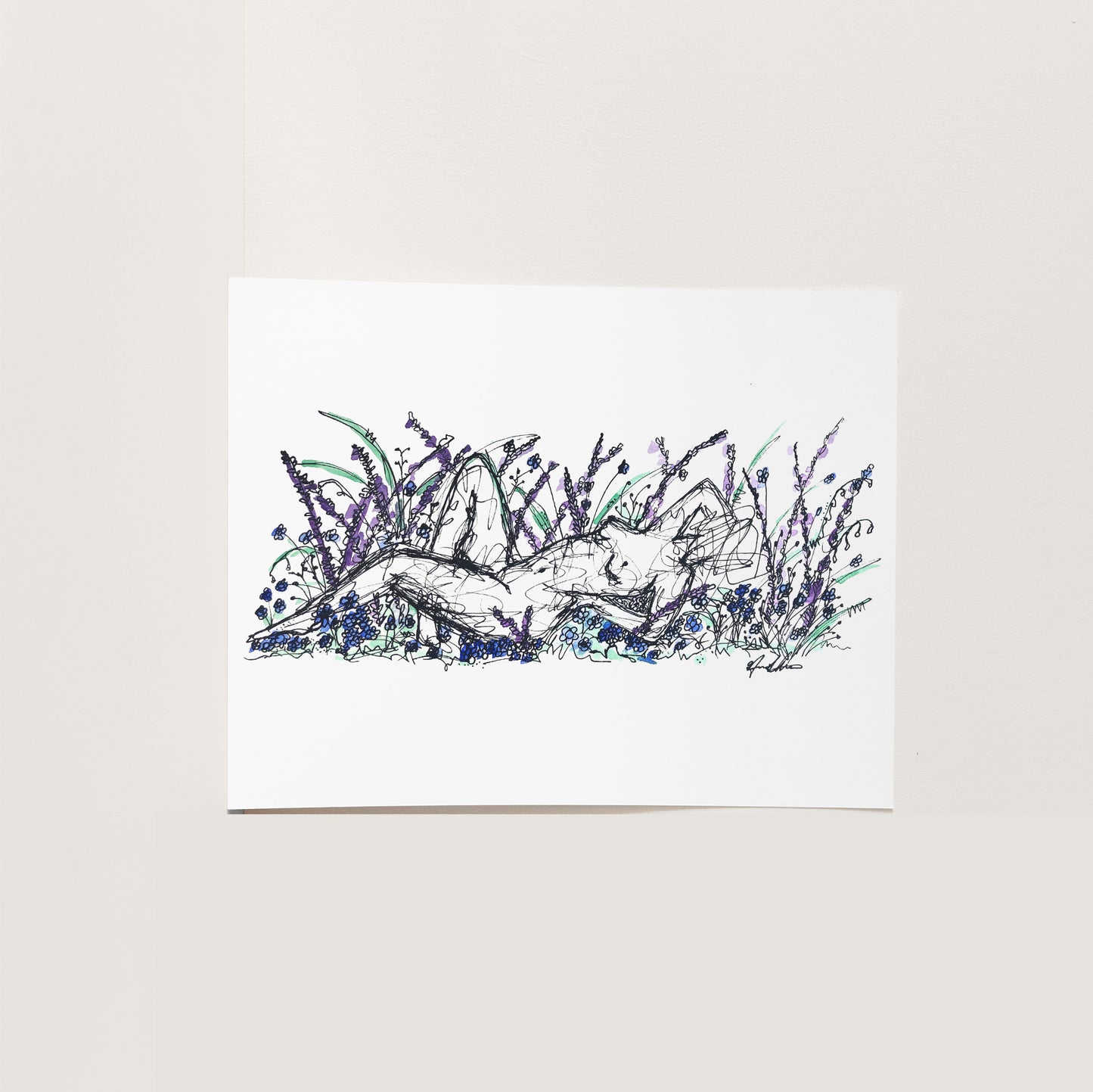 "Bed of Flowers" Print