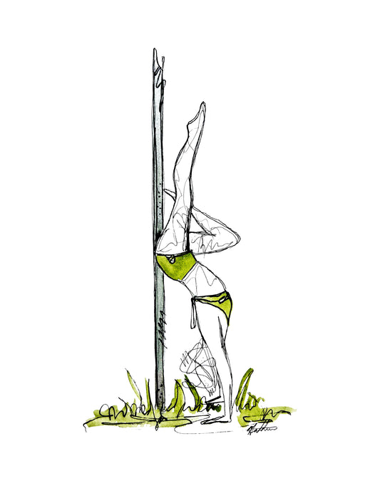 "Melody Dawn- Pole Assisted Handstand Variation" Limited Edition Print