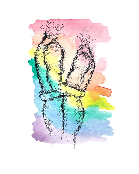 "Attachment" Framed 18"x24" Print
